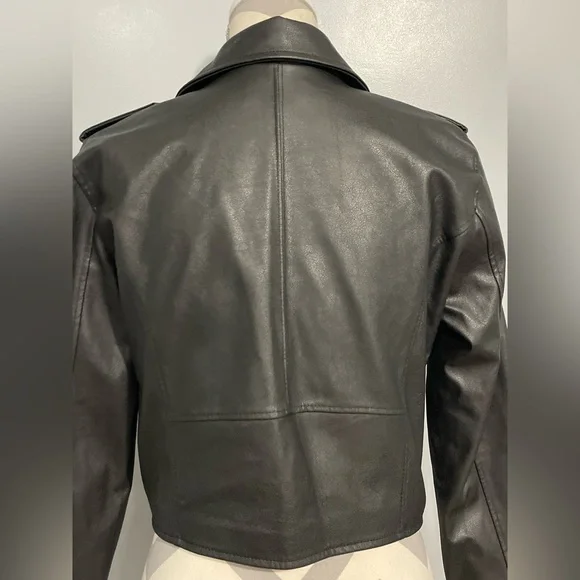 PrettyLittleThing Black Leather Biker Jacket - Picture 6 of 12